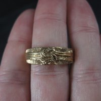 Antique 14K Love Knot Band Ring Size 7 New Old Stock
