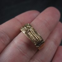 Antique 14K Love Knot Band Ring Size 7 New Old Stock