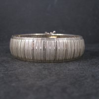 Wide Vintage Sterling 18mm Snake Bracelet 7.5 Inches
