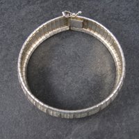 Wide Vintage Sterling 18mm Snake Bracelet 7.5 Inches