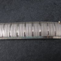 Wide Vintage Sterling 18mm Snake Bracelet 7.5 Inches