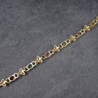 Estate 18K 12 Carat Gemstone Diamond Bracelet 6.5 Inches