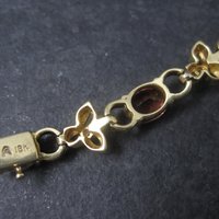 Estate 18K 12 Carat Gemstone Diamond Bracelet 6.5 Inches
