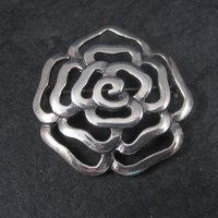 Estate Sterling Flower Brooch