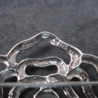 Estate Sterling Flower Brooch