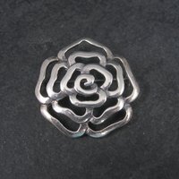 Estate Sterling Flower Brooch