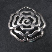 Estate Sterling Flower Brooch