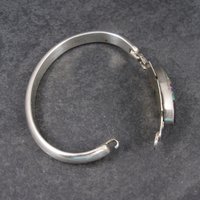 Estate Navajo Inlaid Feather Bracelet 6 Inches G Howe