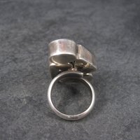 Estate Sterling Dichroic Glass and Quartz Ring Size 7