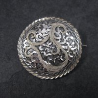 Vintage Black Hills Sterling Silver Brooch | Round Leaf Design Pin by Langers | South Dakota Jewelry Gift NOS