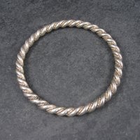 Vintage Southwestern Sterling Rope Bracelet 7.75 Inches