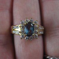 Vintage 10K .50 Carat Oval Diopside Ring Size 8