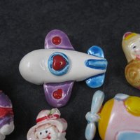 Destash Vintage Resin Kitsch Pins People Elephant Kitten Airplane