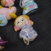 Destash Vintage Resin Kitsch Pins People Elephant Kitten Airplane