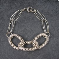 Vintage Modern Sterling Necklace Bracelet Jewelry Set
