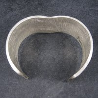 Vintage Navajo Sterling Tufa Turquoise Cuff Bracelet 6.75 Inches