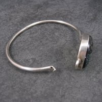 Vintage Dichroic Glass Sterling Bangle Bracelet