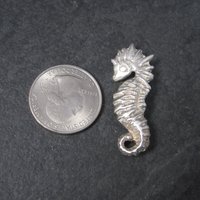 Vintage Sterling Seahorse Brooch Sea Horse Pin
