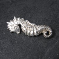 Vintage Sterling Seahorse Brooch Sea Horse Pin