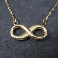 Estate 10K Infinity Necklace 16 Inches