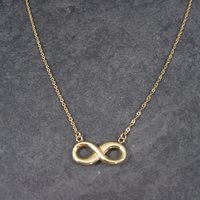 Estate 10K Infinity Necklace 16 Inches