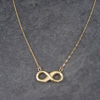 Estate 10K Infinity Necklace 16 Inches