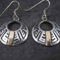 Vintage Southwestern Sterling 14K Earrings
