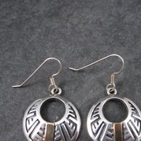 Vintage Southwestern Sterling 14K Earrings