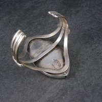 Sterling Navajo Sugilite Feather Cuff Bracelet Wilbert Cora Vandever