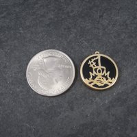 Vintage 10K Onyx #1 Mom Charm Pendant