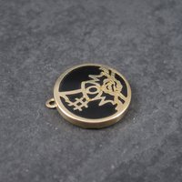 Vintage 10K Onyx #1 Mom Charm Pendant