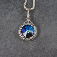 Vintage Sterling Interchangeable Pendant Rose Quartz Chain