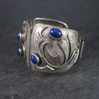 Custom Vintage Lapis Bracelet Sterling 6 Inches Teresa Archibeque