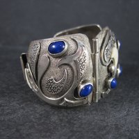 Custom Vintage Lapis Bracelet Sterling 6 Inches Teresa Archibeque