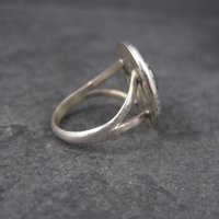 Vintage Malachite Ring Navajo Sterling Size 6