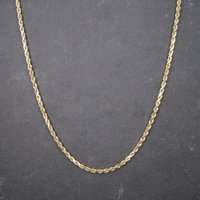 Vintage 14K 3.5mm Rope Chain Necklace 29 Inches 34.3 Grams
