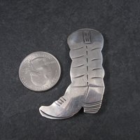 Vintage Southwestern Sterling Cowboy Boot Brooch