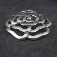 Estate Sterling Flower Brooch