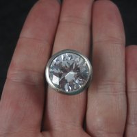 Large Estate Cubic Zirconia Statement Ring Size 7.5
