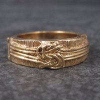 Antique 14K Love Knot Band Ring Size 7 New Old Stock
