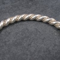 Vintage Southwestern Sterling Rope Bracelet 7.75 Inches