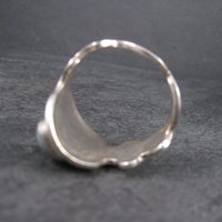 Huge Mens Celestial Moon Star Black Opal Ring Size 19