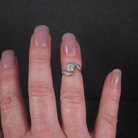 Antique Platinum .69 Carat Diamond Pinky Ring Size 2.5