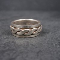 Vintage 90s Spinner Band Ring Sterling Size 7