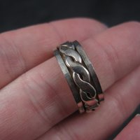 Vintage 90s Spinner Band Ring Sterling Size 7