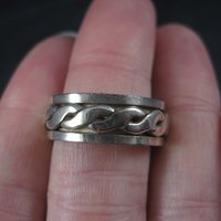 Vintage 90s Spinner Band Ring Sterling Size 7