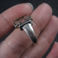 Mens Vintage Sterling Maltese Iron Cross Ring Size 12