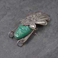 Vintage Mexican Sterling Mayan Mask Brooch AIM