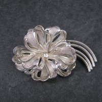 Vintage Sterling Forstner Flower Brooch
