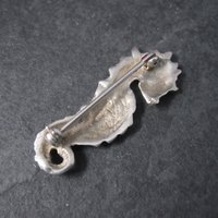 Vintage Sterling Seahorse Brooch Sea Horse Pin